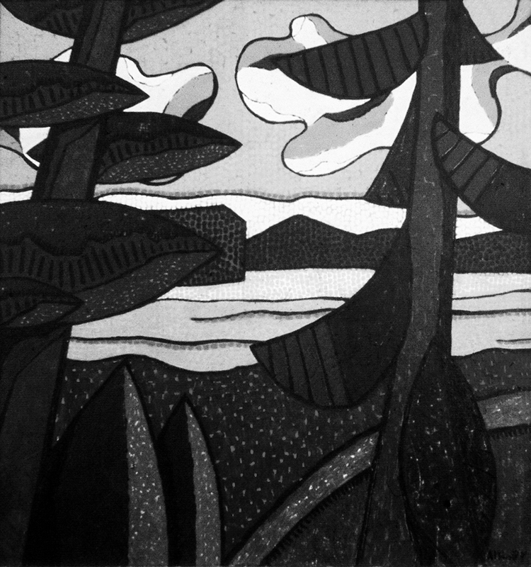 Ilppo Alho, 1977 — Siikava — �ljyv�ri kankaalle — 110 x 100 (cm)