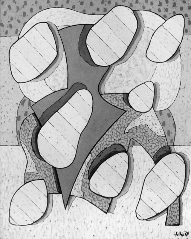 Ilppo Alho, 1978 — R�nt�sade — �ljyv�ri kankaalle — 125 x 100 (cm)