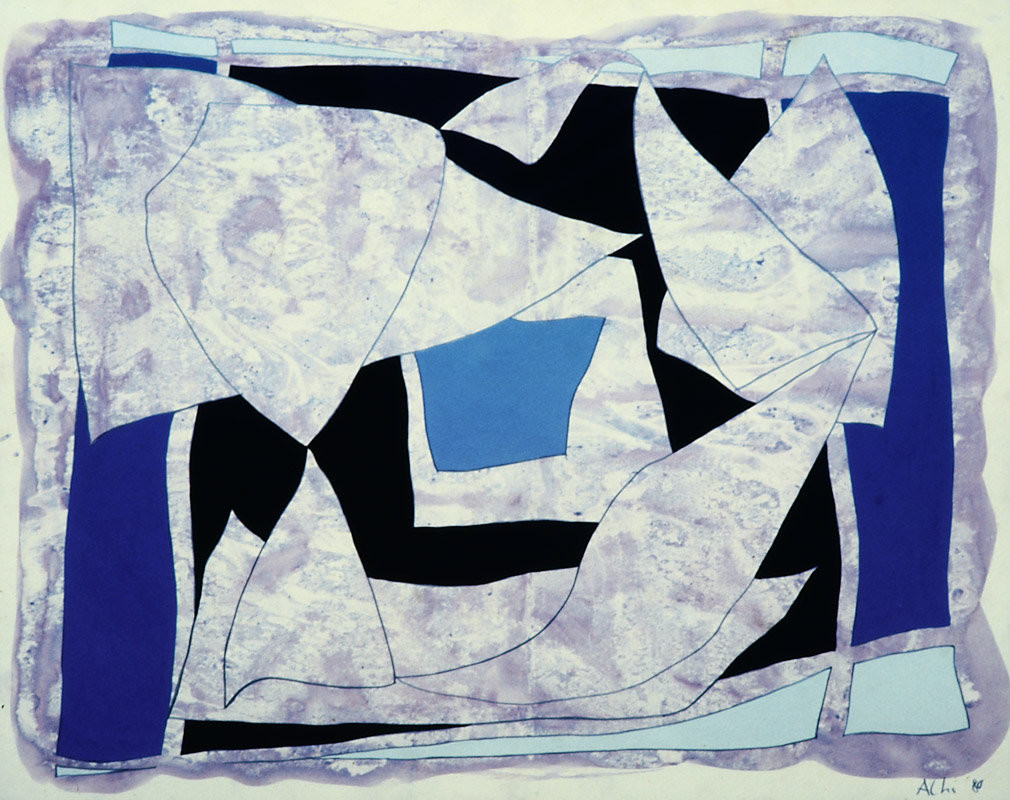 Ilppo Alho, 1980 — Maalaus — guassi kartongille — 40 x 50 (cm)