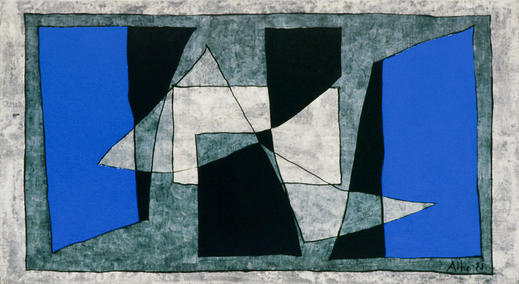 Ilppo Alho, 1981 — Maalaus — �ljyv�ri kankaalle — 40 x 70 (cm)