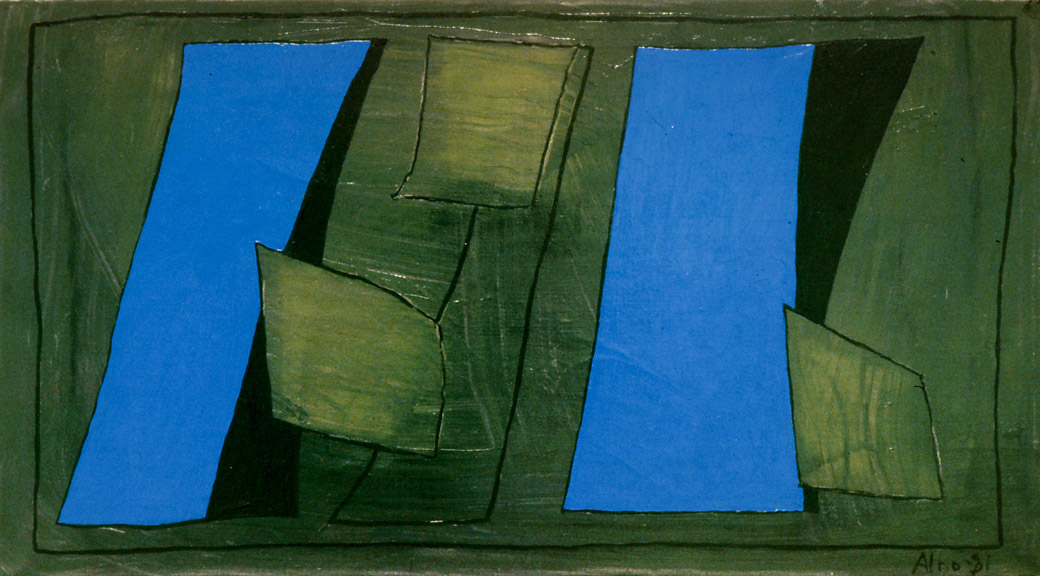 Ilppo Alho, 1981 — Maalaus — �ljyv�ri kankaalle — 40 x 70 (cm)