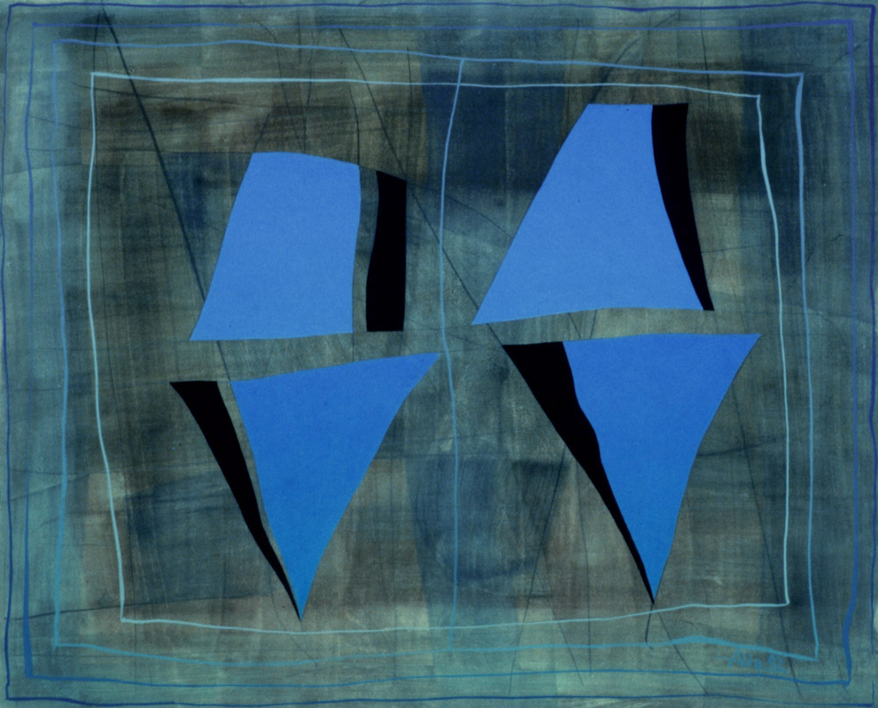 Ilppo Alho, 1982 — Maalaus — guassi kartongille — 40 x 50 (cm)