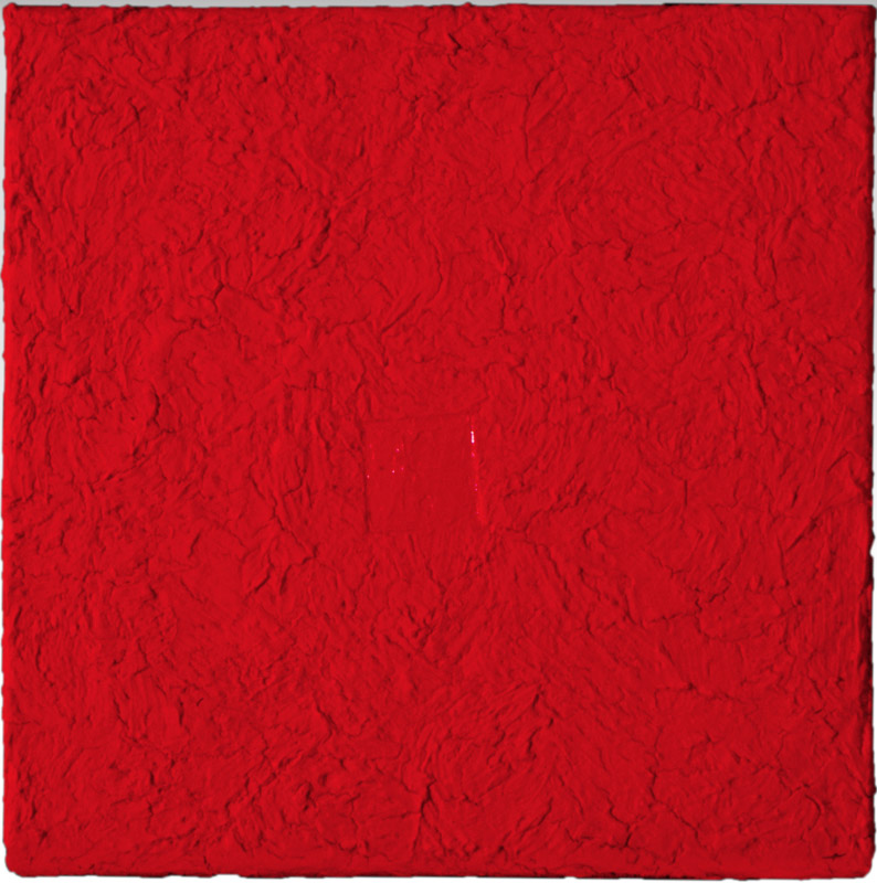 Ilppo Alho, 1993 — Amok XIII — akryyli- ja �ljyv�ri kankaalle — 40 x 40 x 5 (cm)