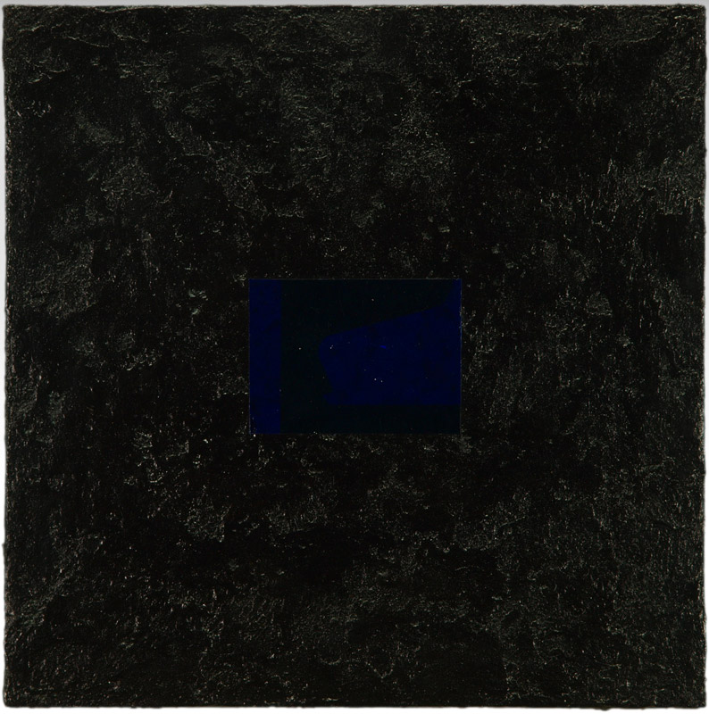 Ilppo Alho, 1997 — Blue Screen I — akryyli- ja alkydiv�ri — 40 x 40 (cm)