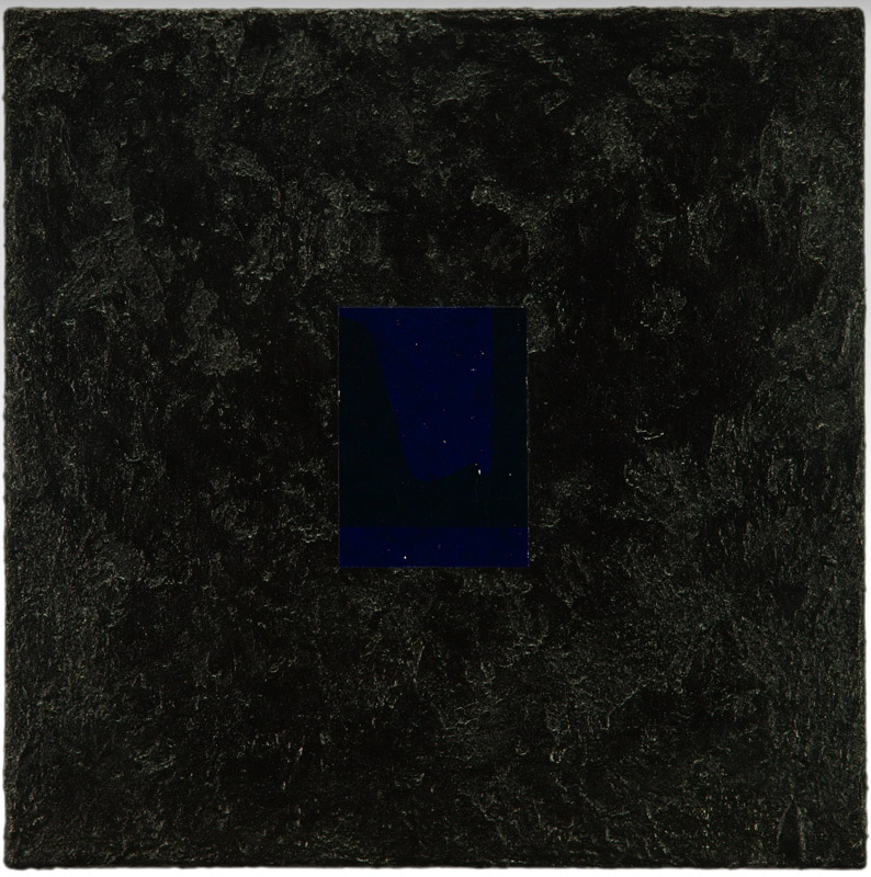 Ilppo Alho, 1997 — Blue Screen II — akryyli- ja alkydiv�ri — 40 x 40 (cm)