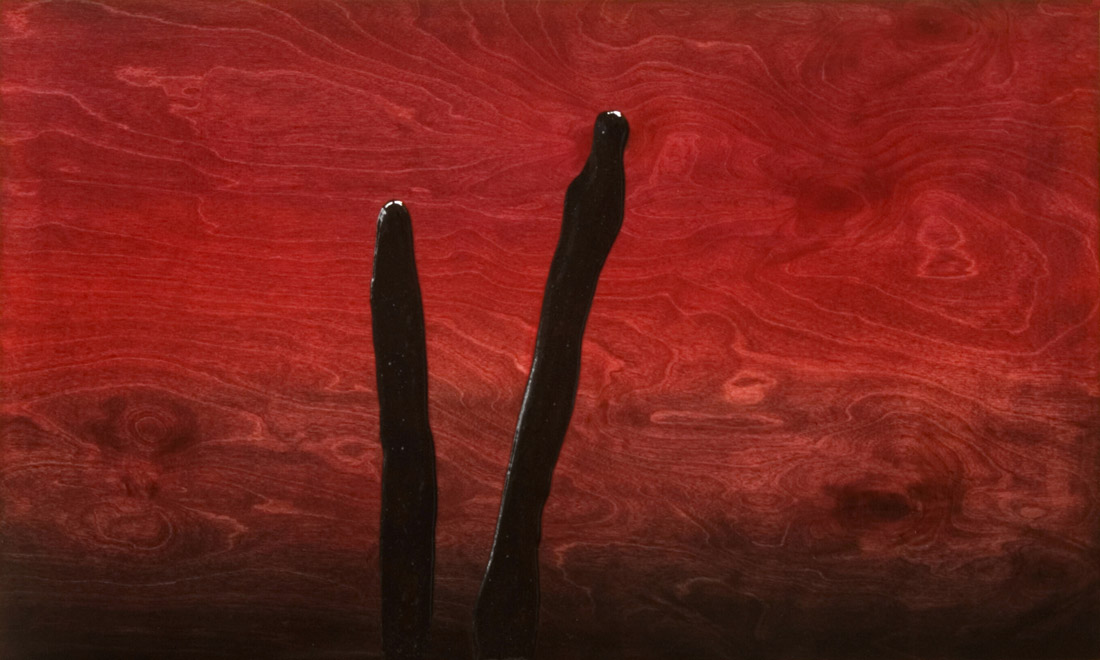 Ilppo Alho, 2004 — Tipperne 7 — akryyli- ja alkydiv�ri puulle — 39 x 65 (cm)