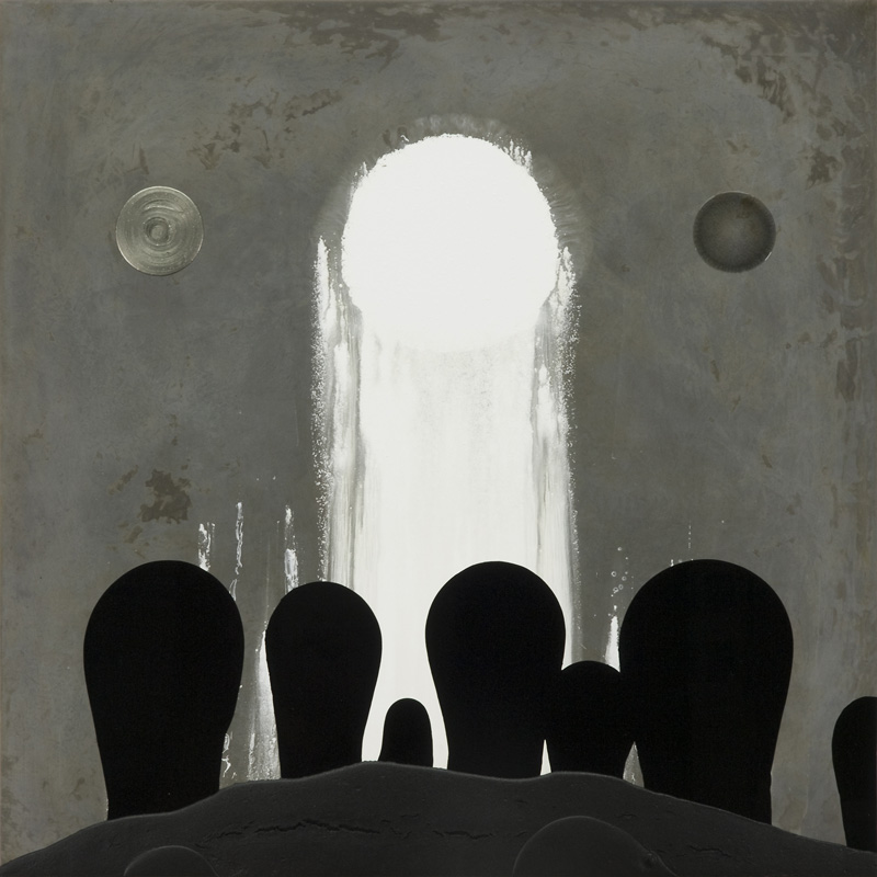 Ilppo Alho, 2009 — Day 8 — akryyli- ja alkydiv�ri ter�kselle — 100 x 100 (cm)