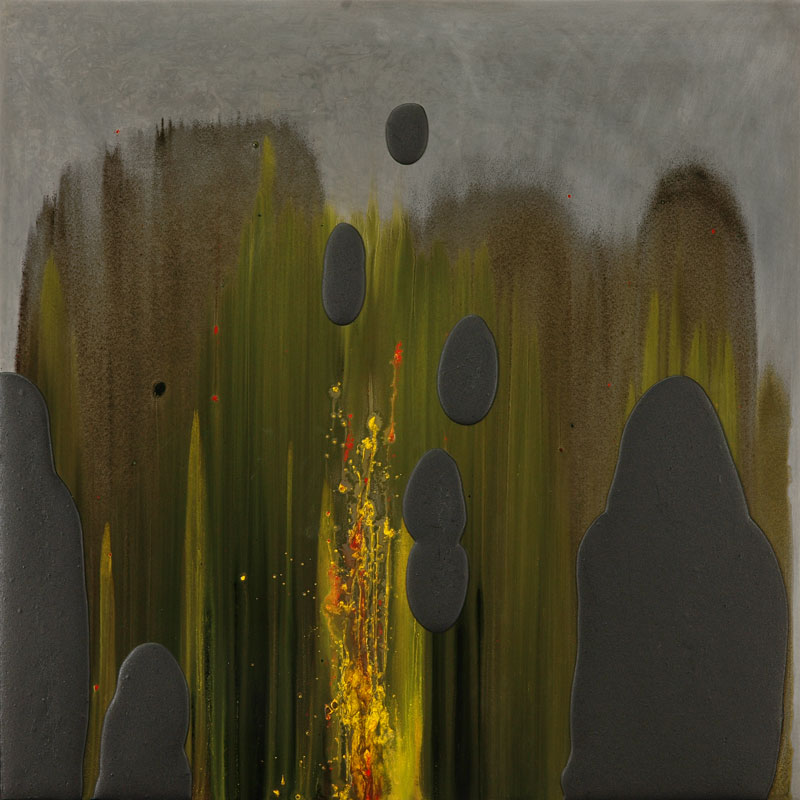 Ilppo Alho, 2011 — Otisca — akryyli- ja alkydiv�ri ter�kselle — 100 x 100 (cm)