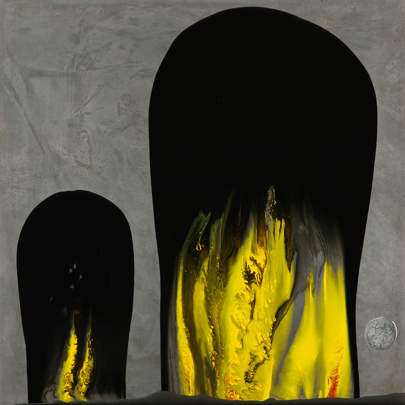 Ilppo Alho, 2011 — Sacandaga — akryyli- ja alkydiv�ri ter�kselle — 100 x 100 (cm)