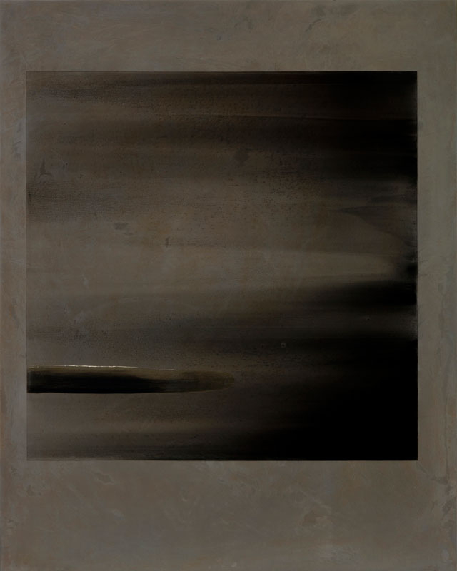 Ilppo Alho, 2015 — Scene III — alkydiv�ri ja epoksi ter�kselle — 125 x 100 (cm)